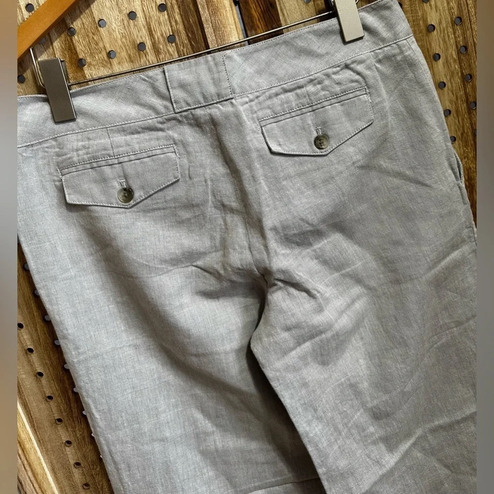 Banana Republic Ryan Fit Tall Linen Cotton Wide Leg Trousers 8L